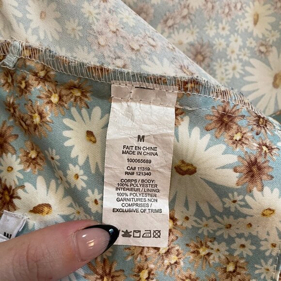 Silky Floral Hankerchief Strapless Top - Picture 7 of 7